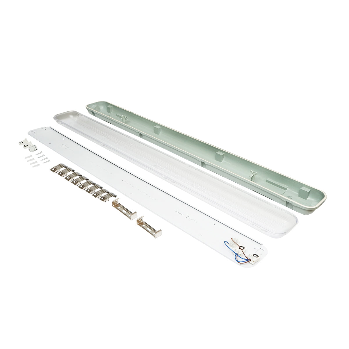 LED lighting fixture fluorescent 2x36W, 220V, 1270x130x90mm IP65 Breckner Germany