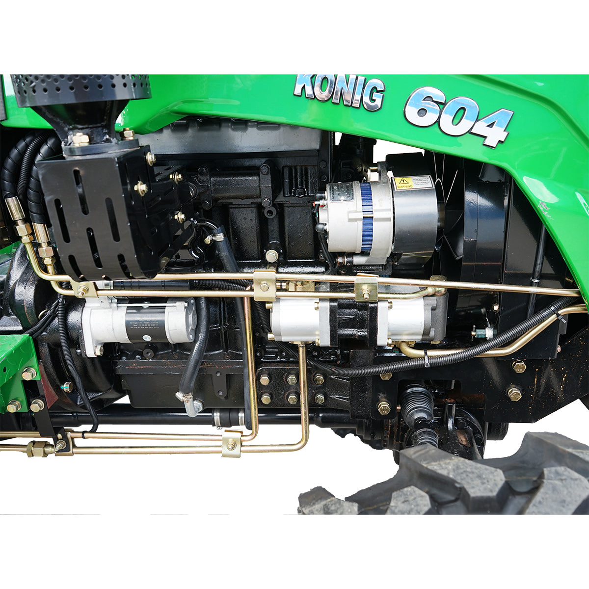 60HP Hanwo E3 tractor with cab, Xinchai III engine with wheels 8.3-20/12.4-28 Konig Traktoren 604
