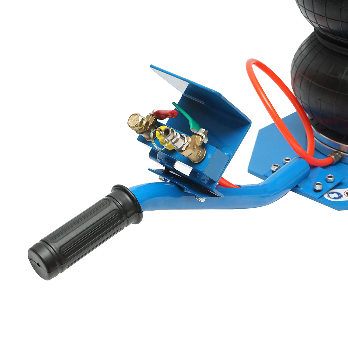 Professional pneumatic jack 3.5T with short handle, air cushion 150-400mm Breckner Germany