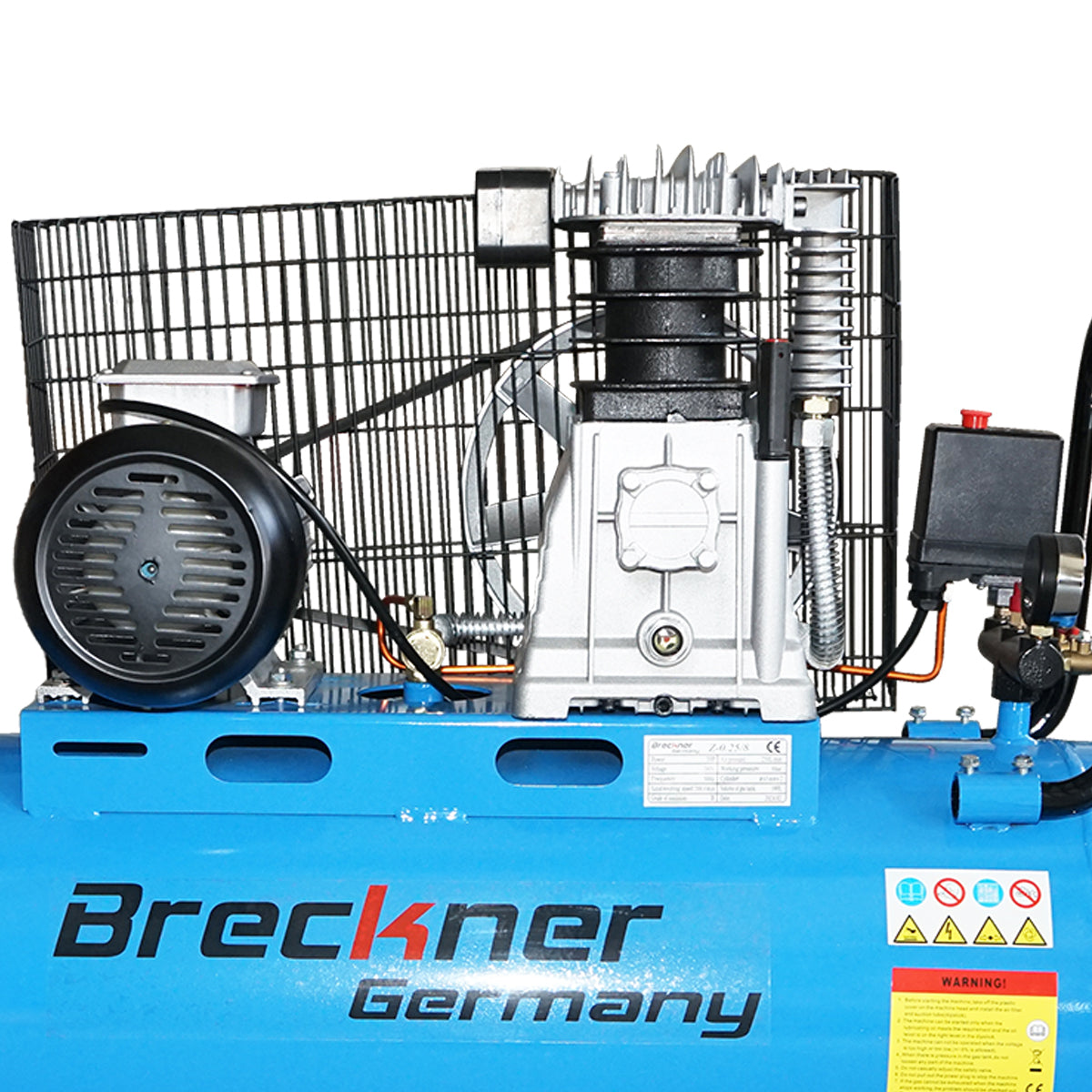 220V air compressor, 100L power 2.2kW/3HP maximum pressure 8 Bar, flow rate 250L/min Breckner Germany