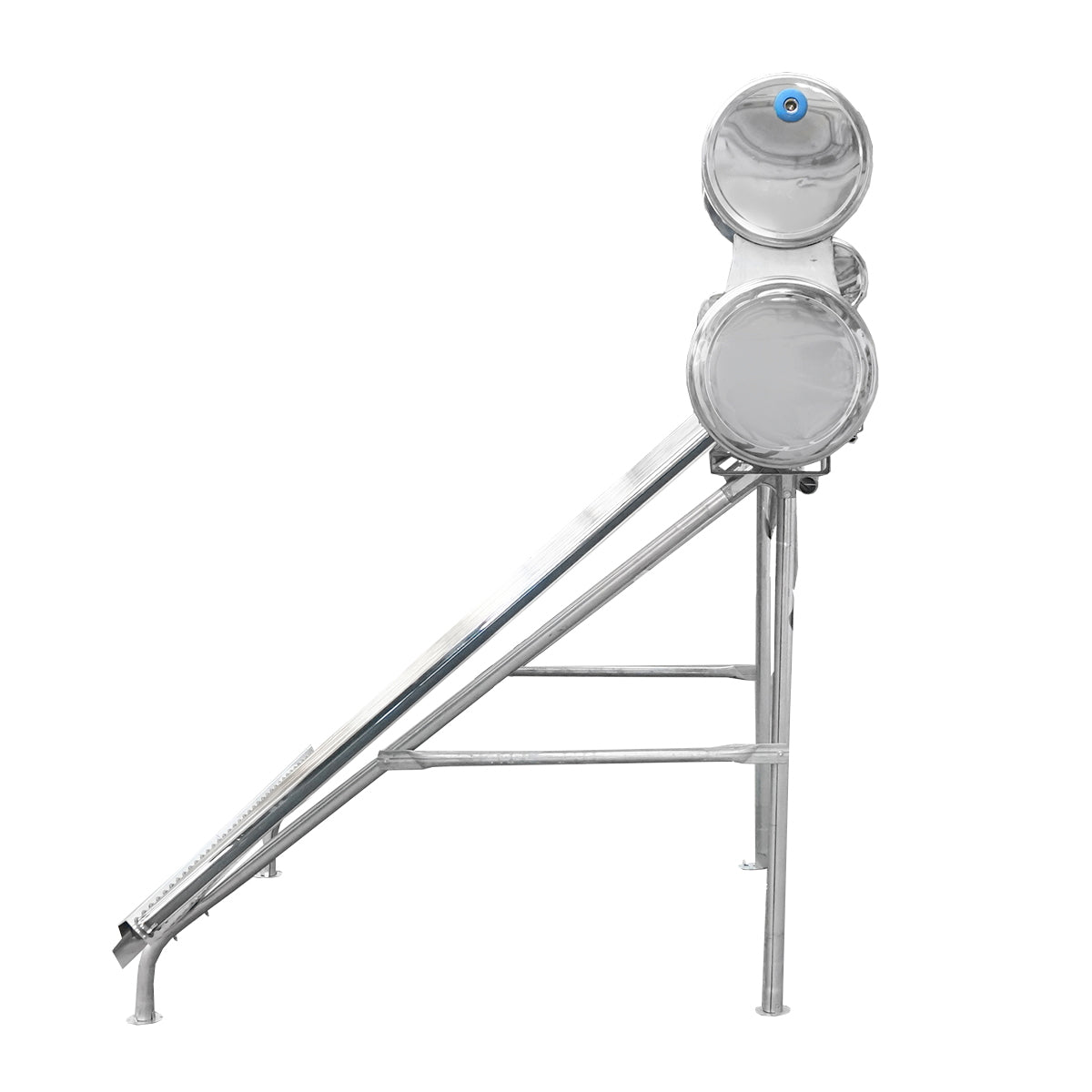 Unpressurized stainless steel solar panel with 36 tubes for hot water, 260L boiler, 2390x2200x1820mm Breckner Germany