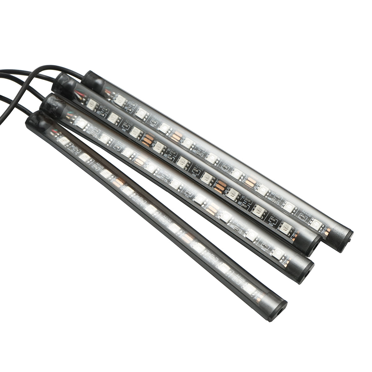 12V LED ambient car light strip, 9W with remote control, music control 4x26cm RGB Breckner Germany
