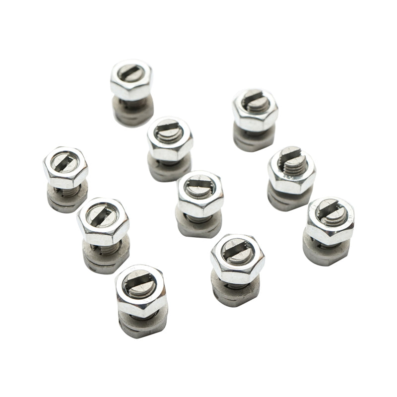 Electric wire connector through threading for electric fence