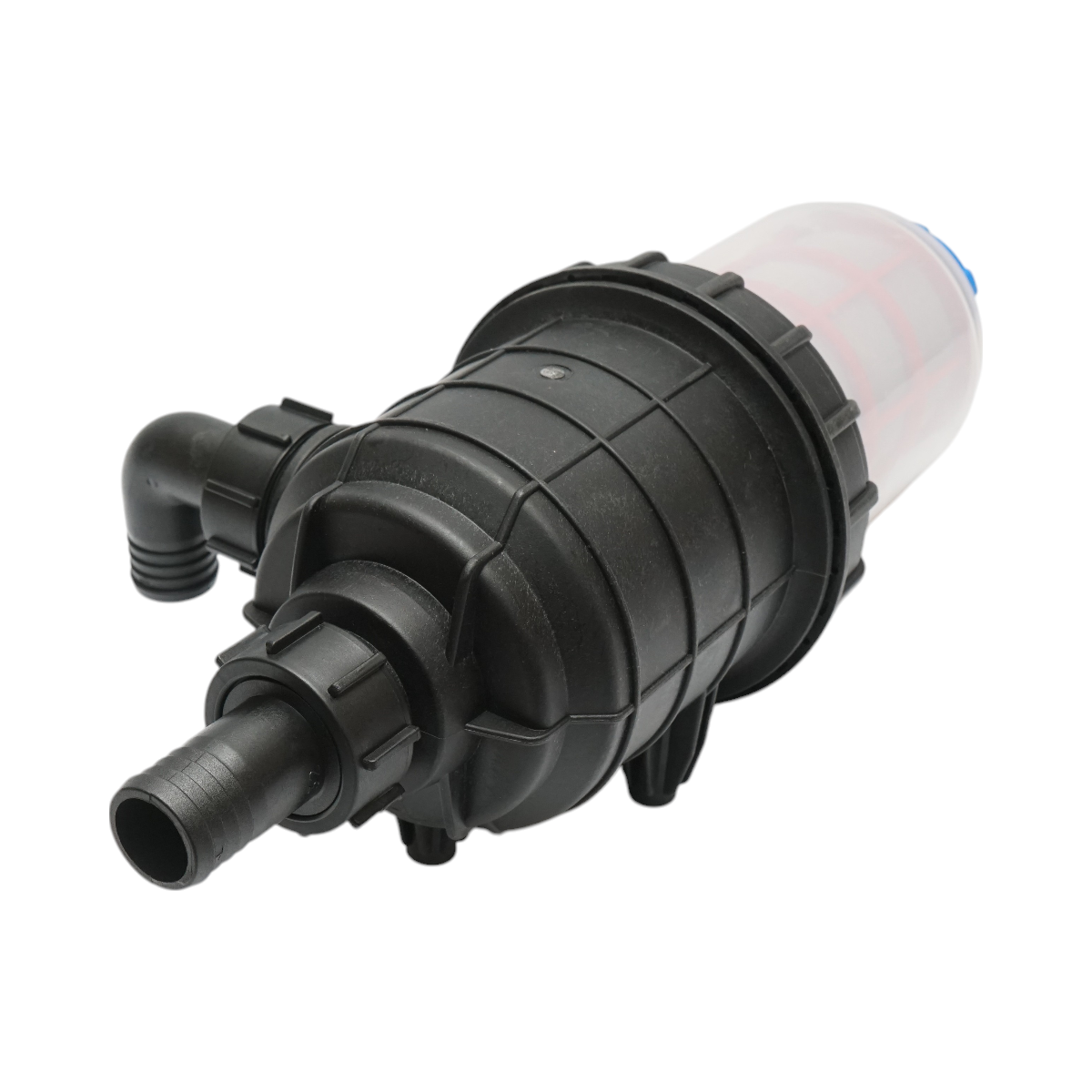 Transparent herbicide filter with 2 sieves and self-cleaning valve, 32mm connection
