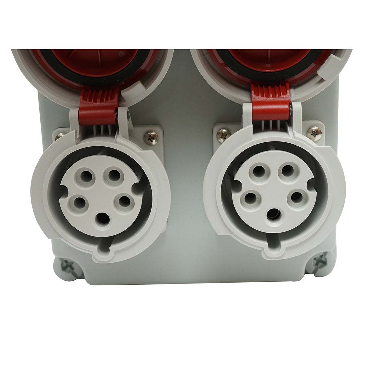 Group socket panel for construction site 2x400V/32A, 6 modules, 340x220x160mm IP67 SUNTREE