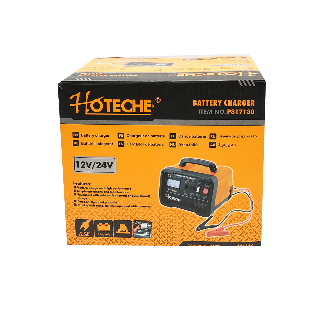 Battery charger/car battery charger Max 300Ah Min 30Ah 12V/16A-24V/14A IP20