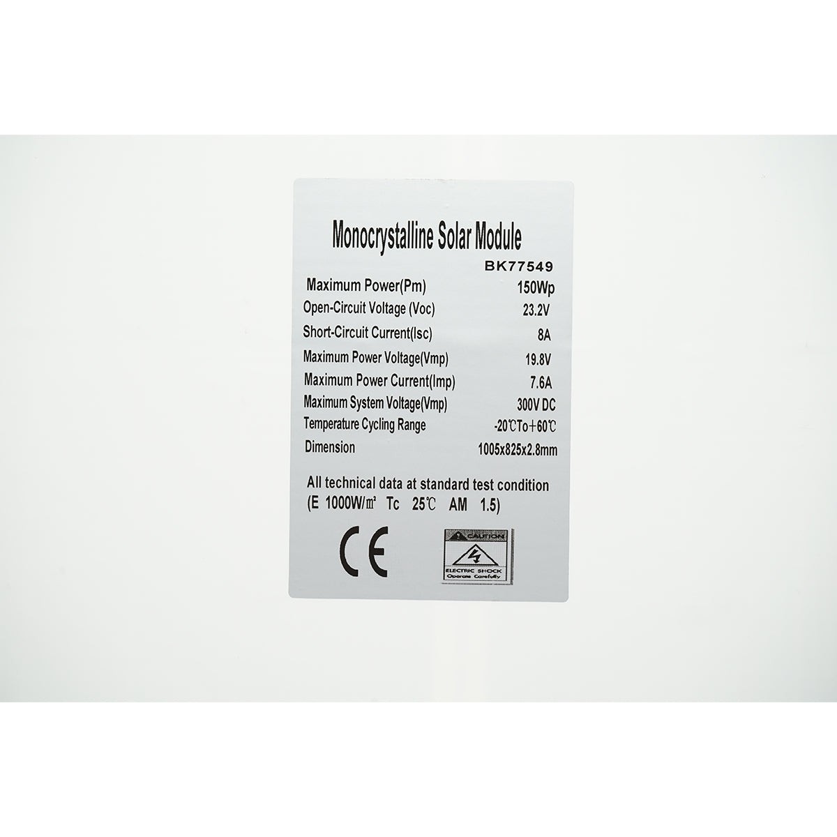 150W monocrystalline photovoltaic solar panel, flexible 1005x825x2.8mm Breckner Germany