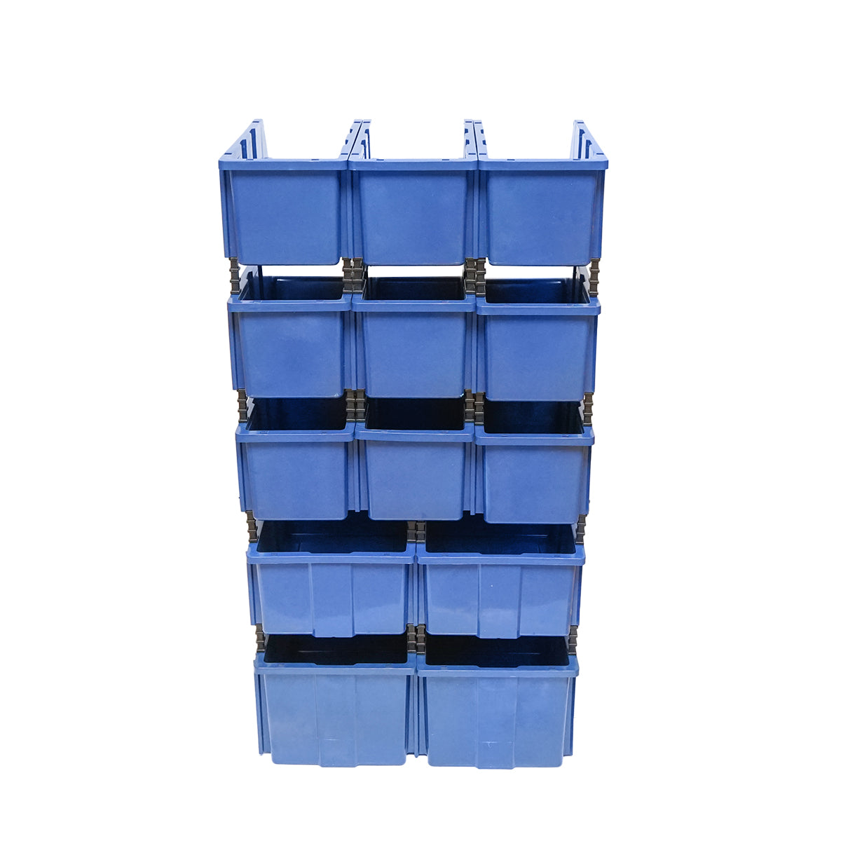 Stand with 13 storage/organization boxes, blue plastic box, 510x400x1000mm