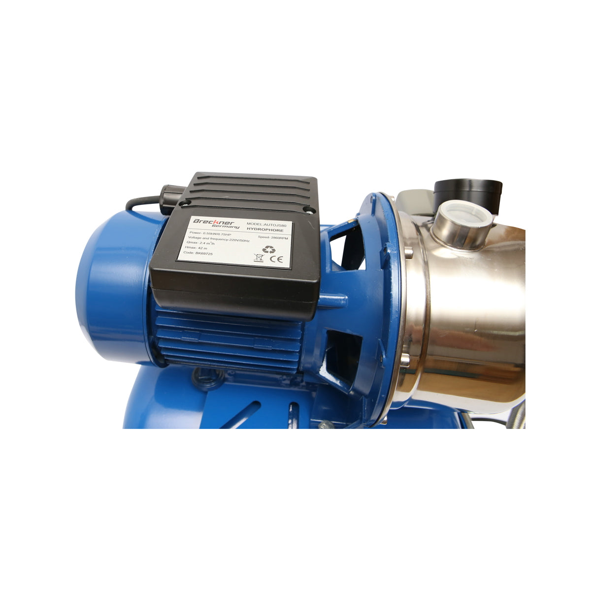 Water hydrofor 550W 220V, flow 40L/min, H42m, tank 24L, speed 2860 r/min AUTOJS80 Breckner Germany