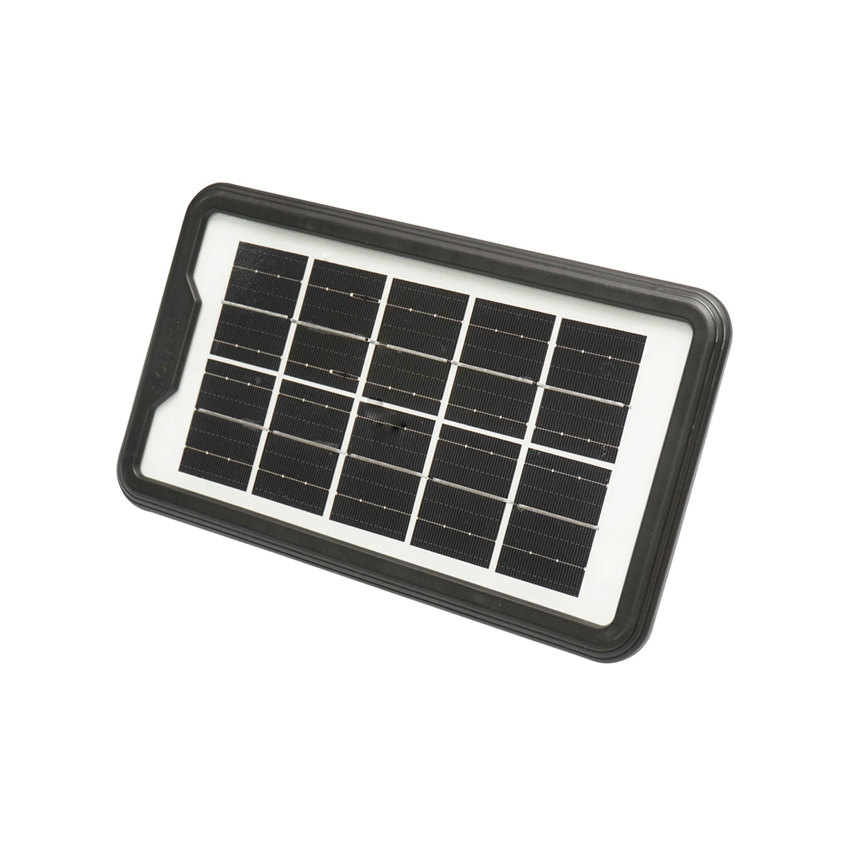 Portable LED lighting kit with 4 bulbs/projector, solar panel, FM radio, and 10000 mAh battery for fishing camping GD-8076