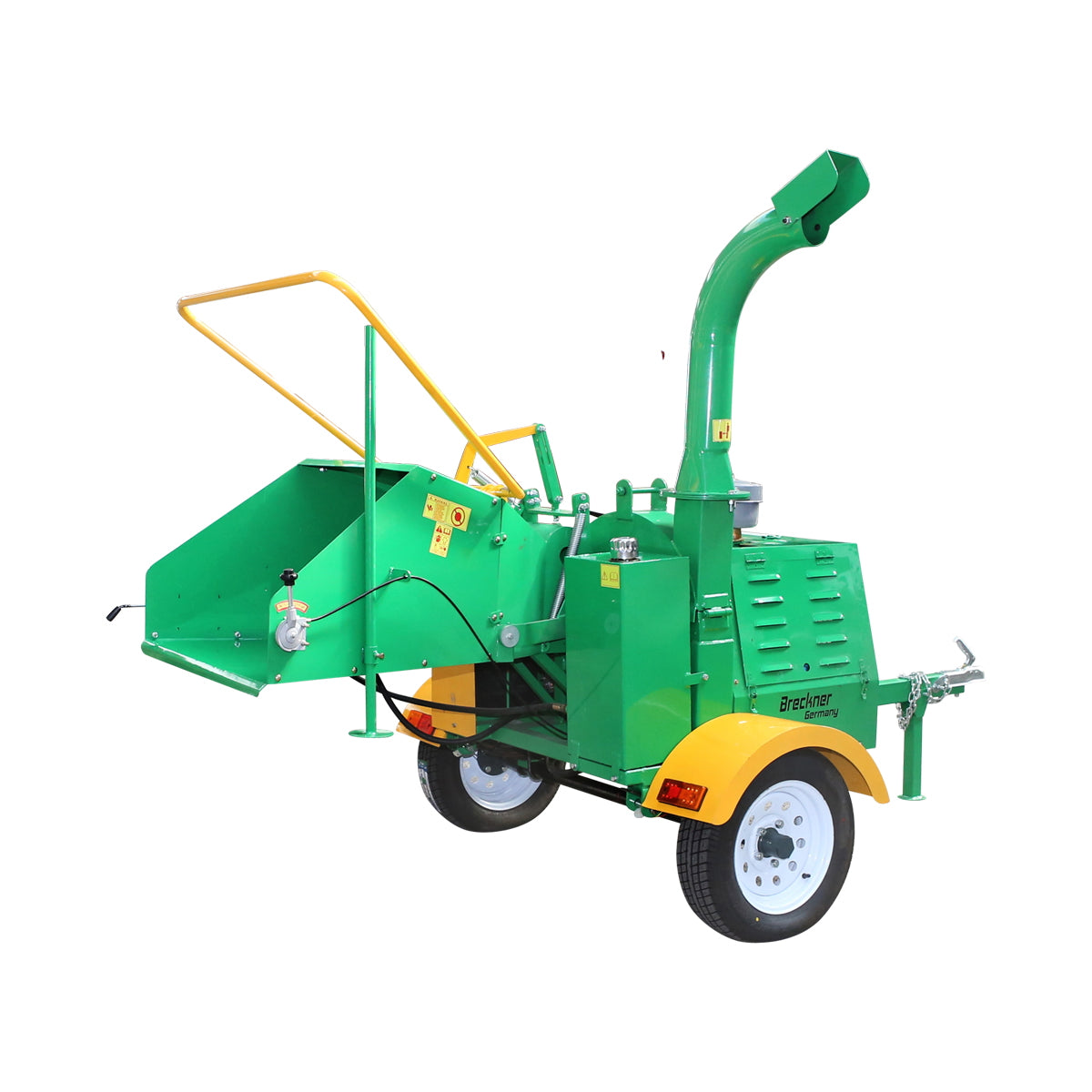 Branch shredder 22HP trailerable wood diameter 150mm hopper 200x200mm Breckner Germany