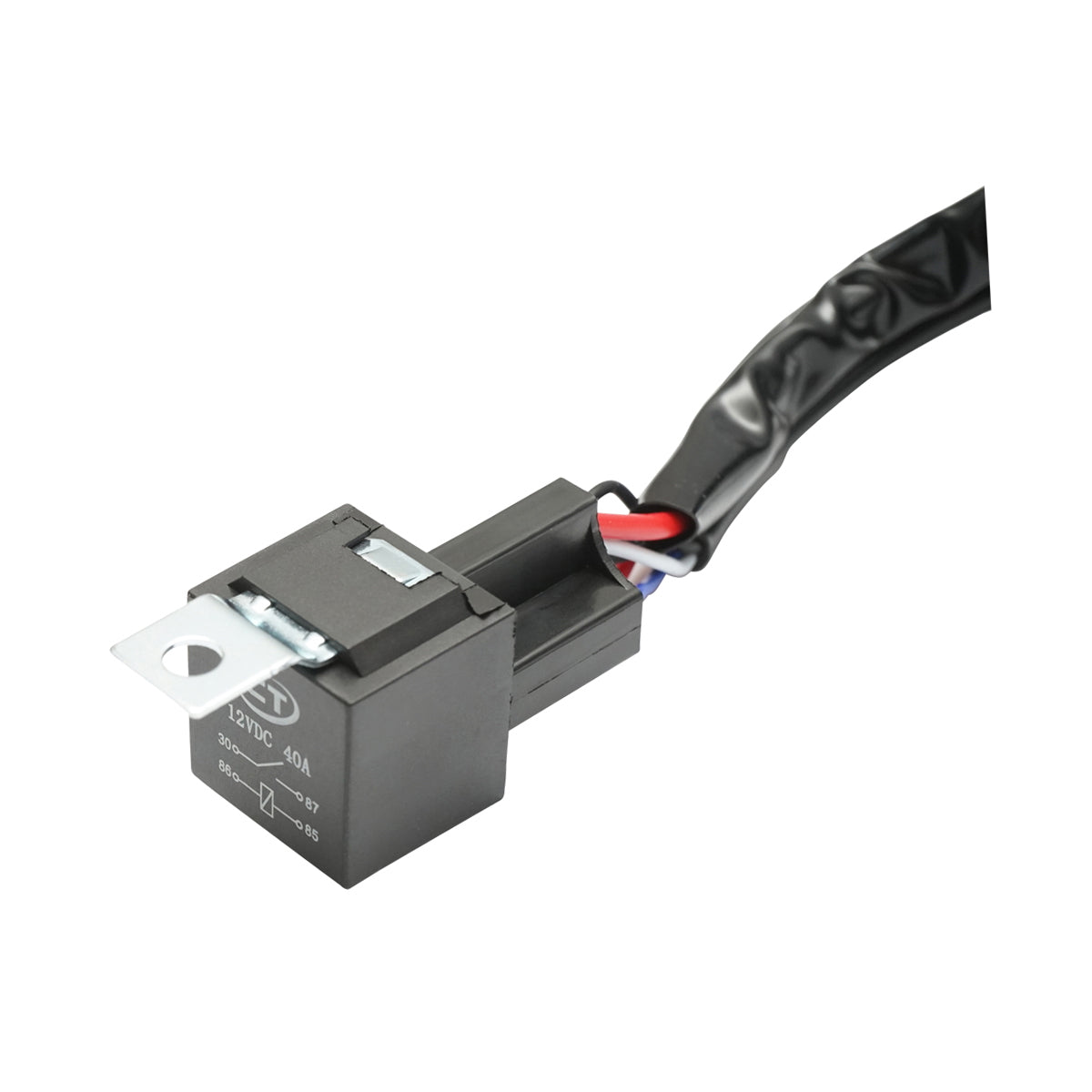 Wiring with relay button and fuse for DC 12V projectors