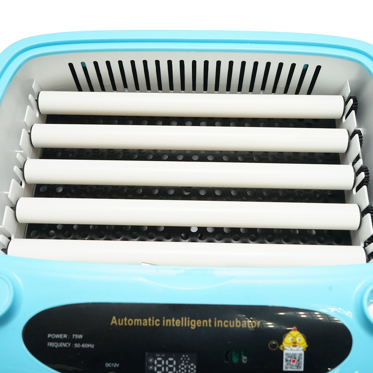 Automatic incubator for 24 eggs 75W, 12V-220V, automatic rotation, temperature control, humidity, electronic display