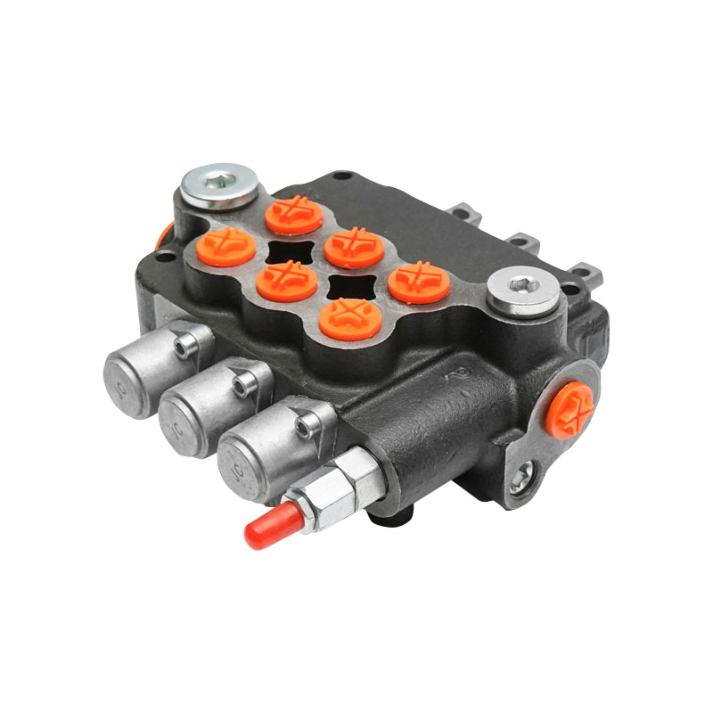 Hydraulic distributor with 3 levers, cable length 2m, pressure 250 bar, flow rate 80L/min Breckner Germany