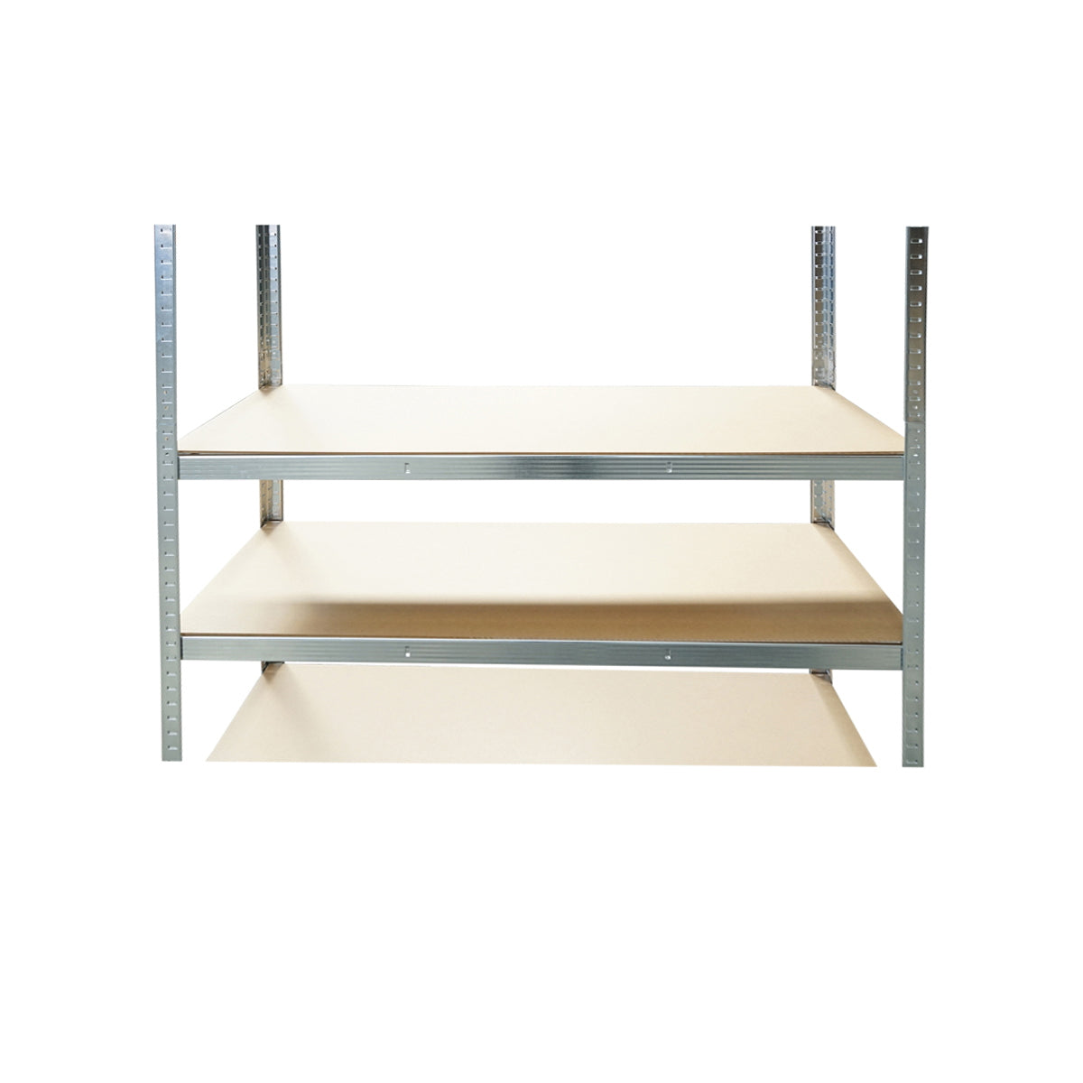 Metal shelf with 5 MDF shelves, 180x120x45cm, 175kg/shelf, no screw assembly, galvanized