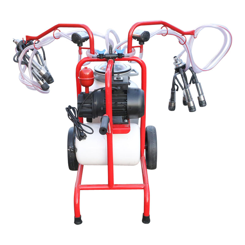 2-station milking machine, 40L aluminum tank with bottle, vacuum reservoir Breckner Germany