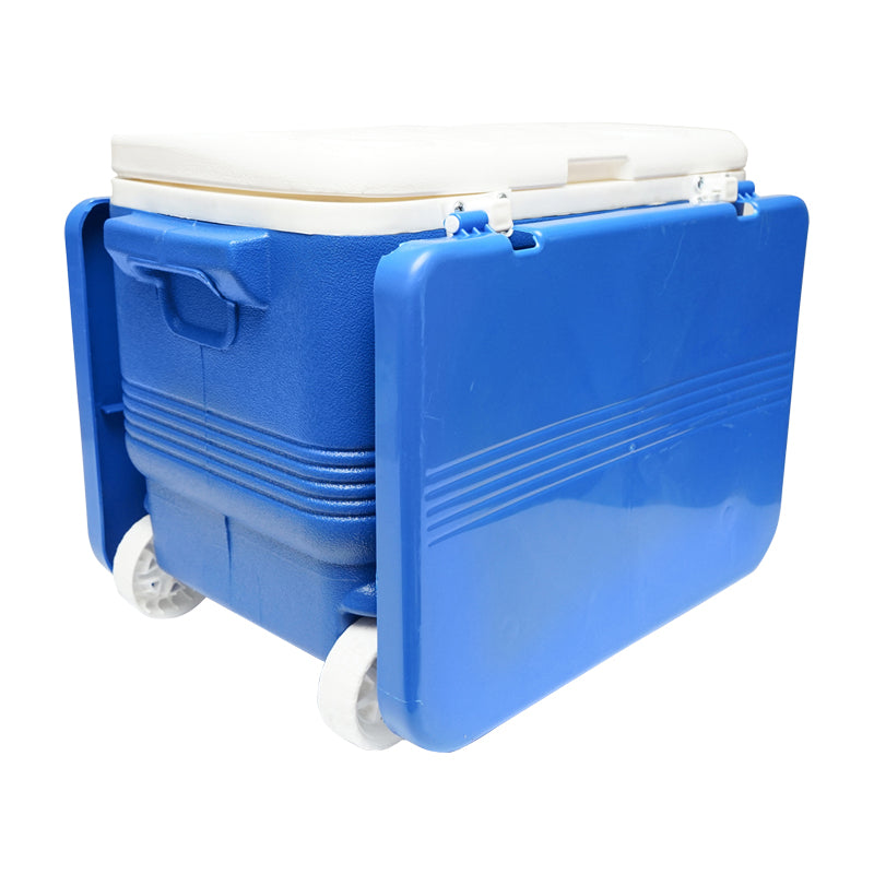 45L blue picnic freezer with table 610x405x445mm Breckner Germany