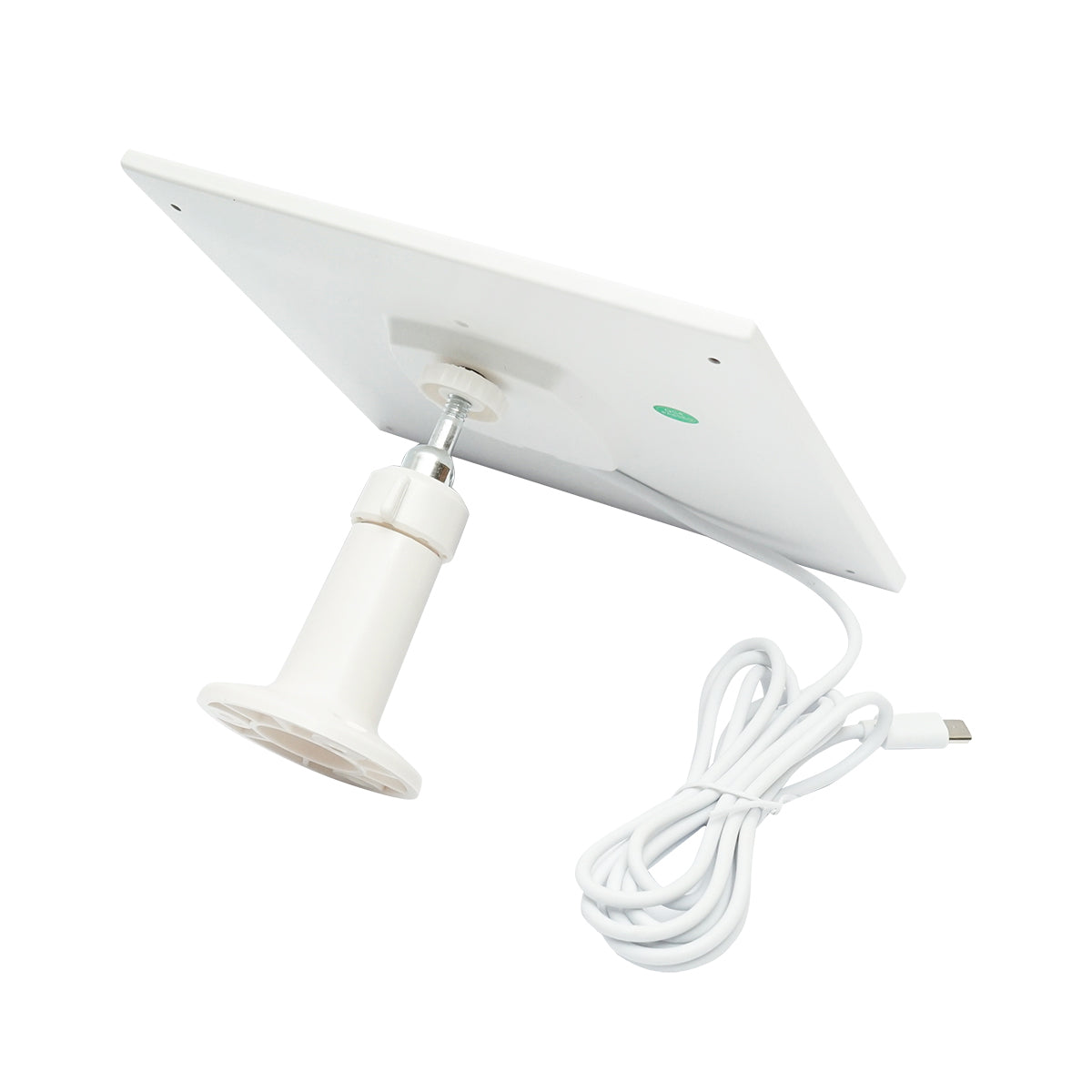 4MP solar panel surveillance camera with 4G SIM card, 360-degree rotating PTZ with motion sensor, human detection, and iCSee application.
