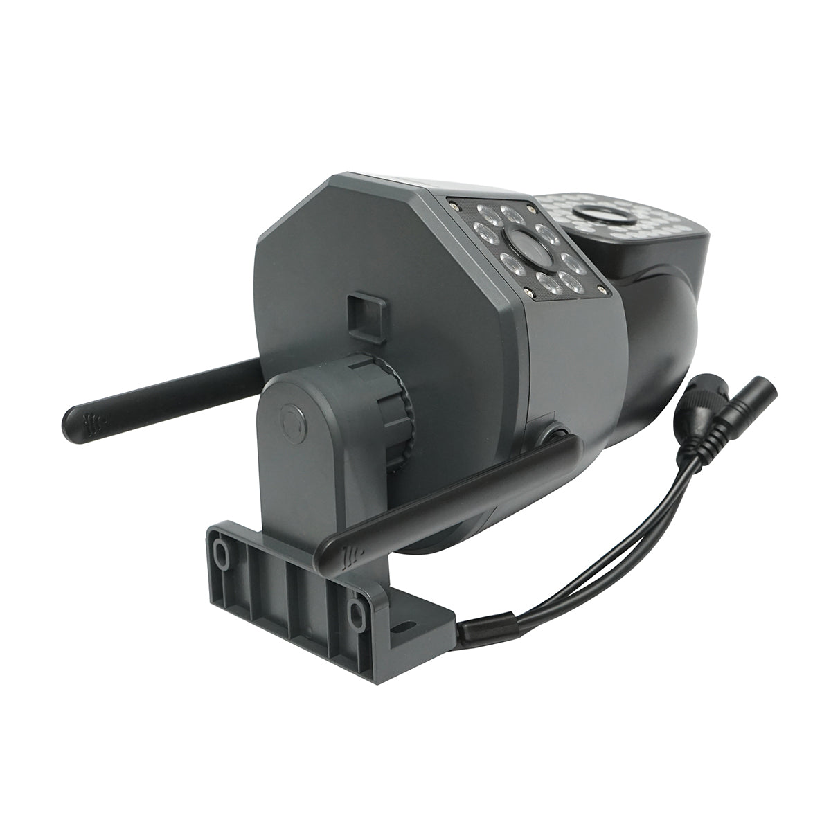 Surveillance camera with 3 lenses, 3 objectives 6 MP, WIFI 2.4GHz, 360-degree PTZ rotation with motion sensor, alarm, human detection, and IPC360 Home application.