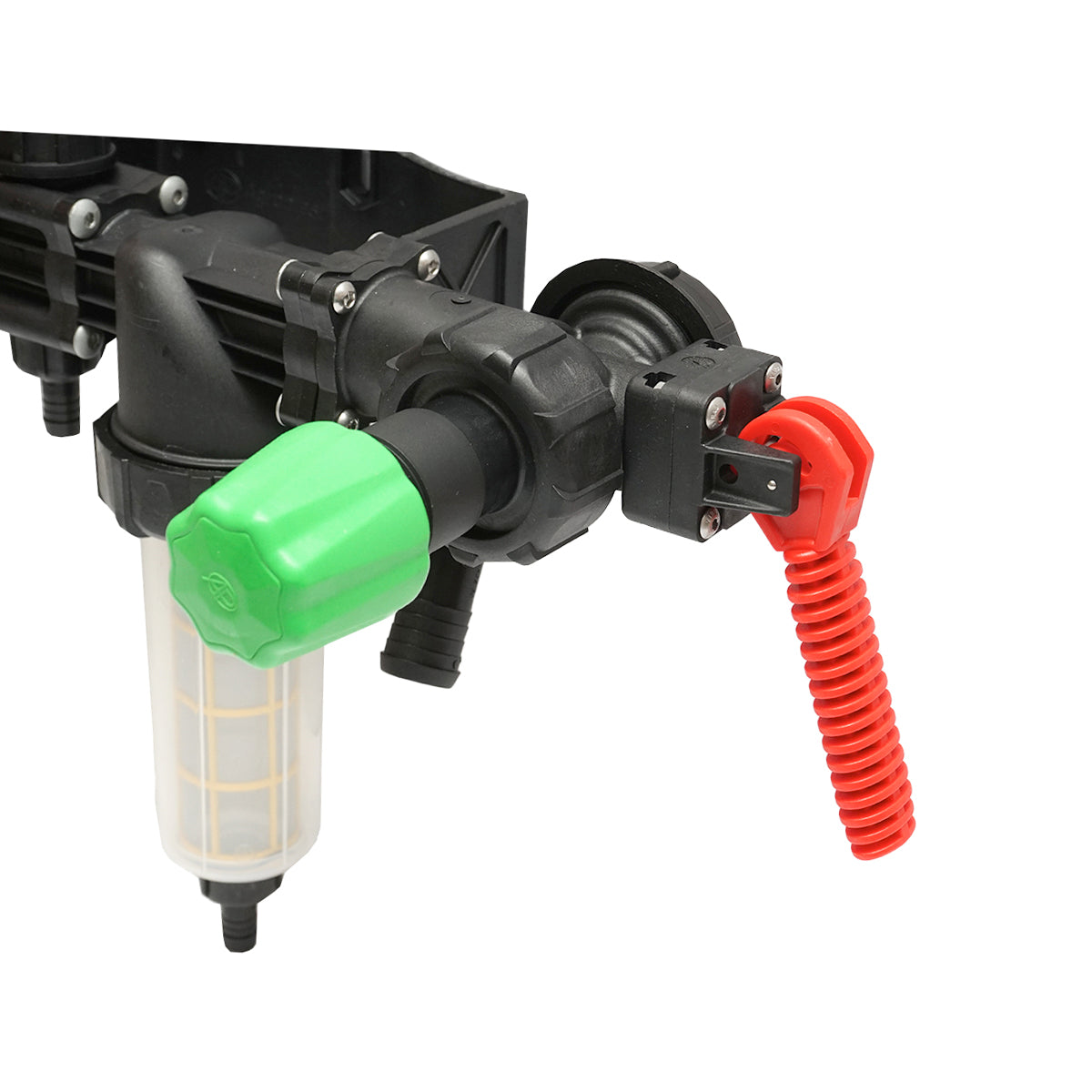 Distributor with 4 outlets and filter (Heavy Filter) for herbicide applicator.