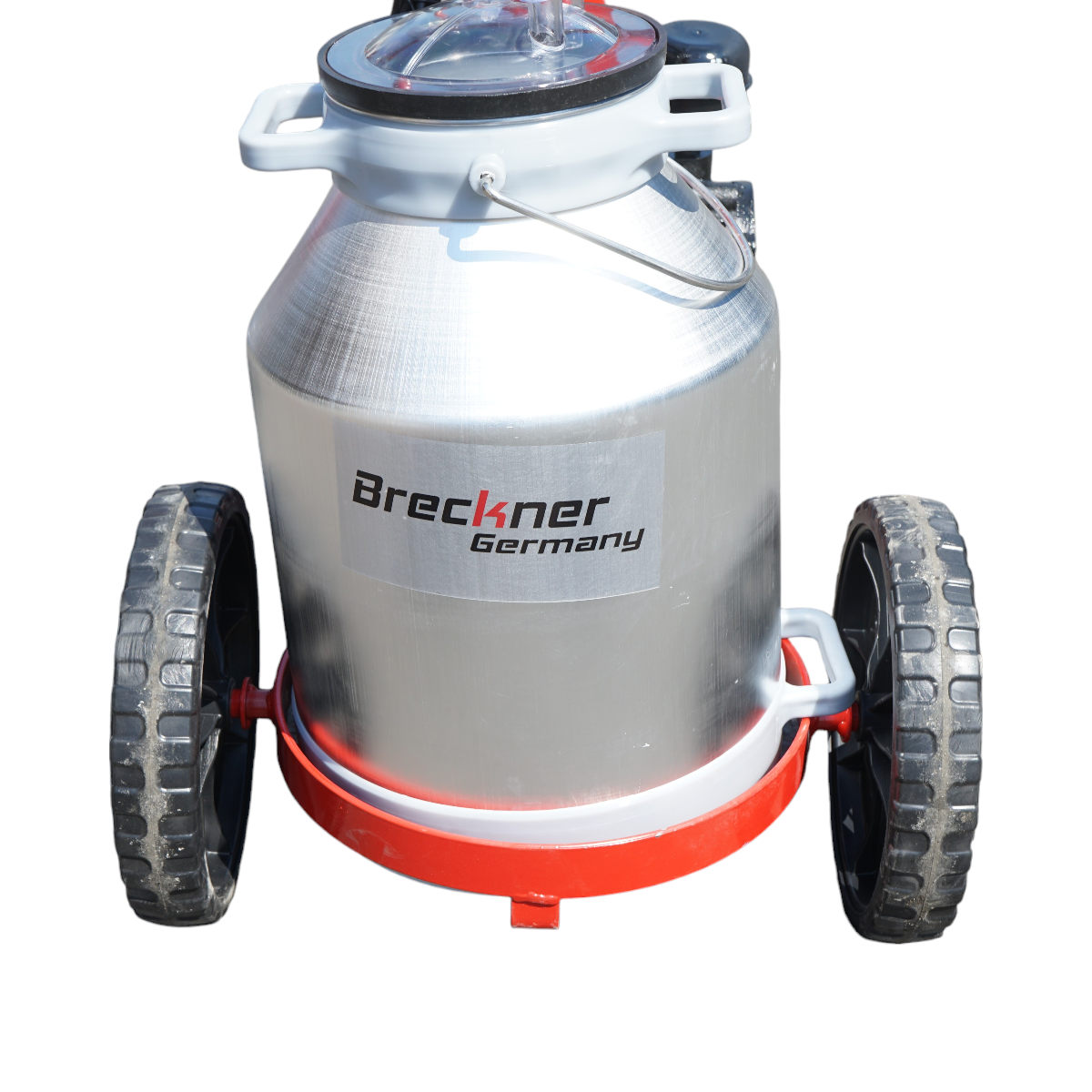 Milking machine for cows, 1 post, 30L aluminum tank with vacuum in frame (Breckner Germany)