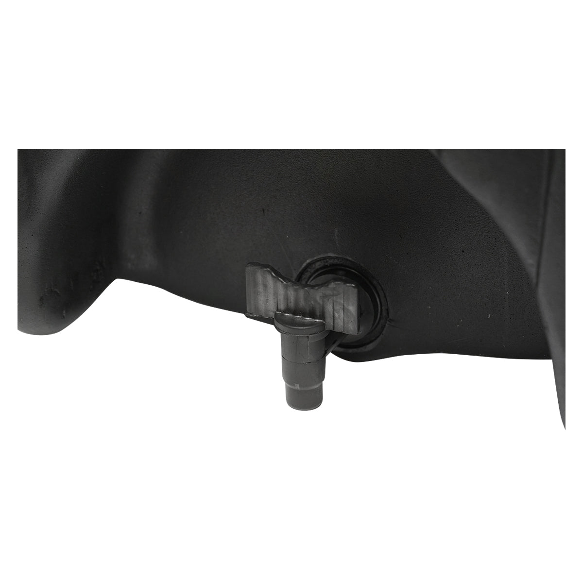 50L water tank with tap and 250ml soap dispenser. black plastic 420x440x400 mm