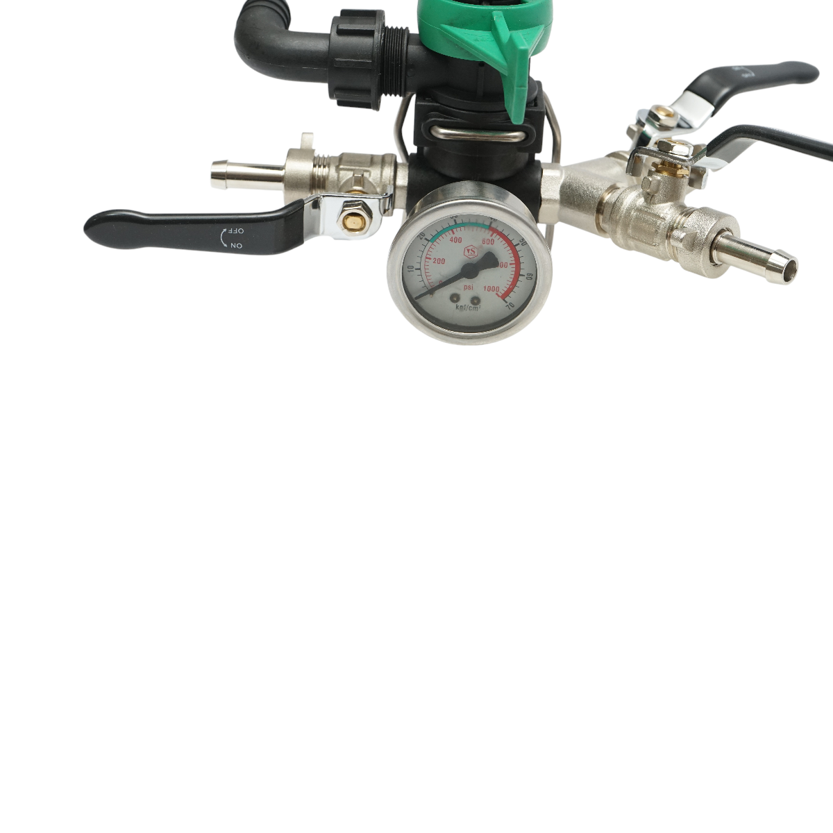 Distributor with 3 outlets for herbicide sprayer, glycerin manometer 1000 PSI