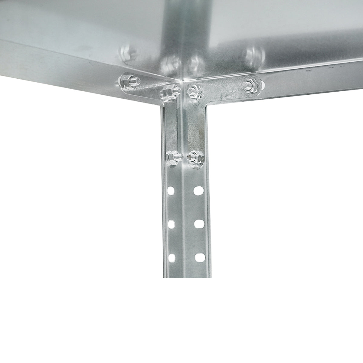 Metal shelf with 4 shelves, 147x75x30cm, 45kg/shelf, assembly with screws, galvanized