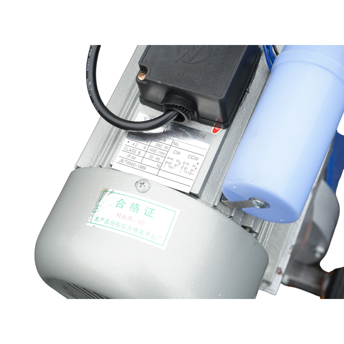 Single post milking machine 550W, 220V, stainless steel bucket 25L, milking group with 4 teats, vacuum pressure 40-50 kPa, pulsations 64 cpm