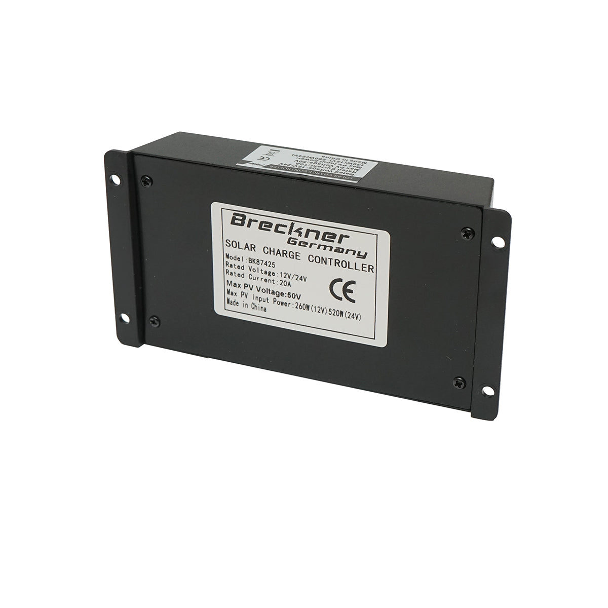 30W/18V photovoltaic monocrystalline solar panel 560x345x25mm with 12/24V 20A charge controller, cable 1.5/2m Breckner Germany