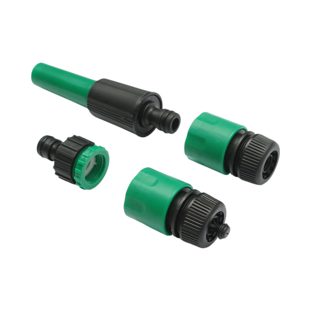 Garden hose reel 12mmx7.5m with 3/4-1/2 adapter, connectors, adjustable head 1/2