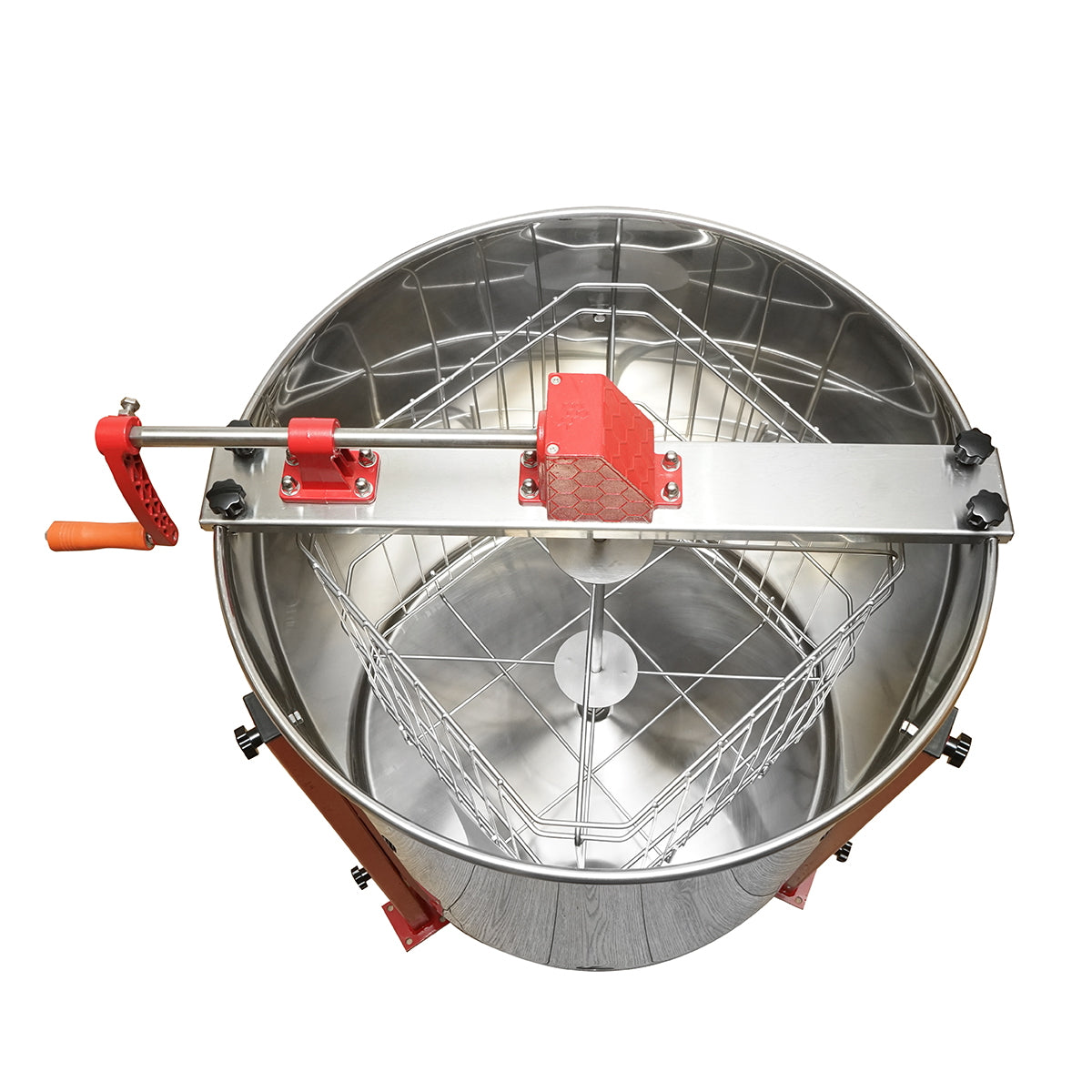 Manual beekeeping centrifuge, stainless steel honey extractor with 4 frames