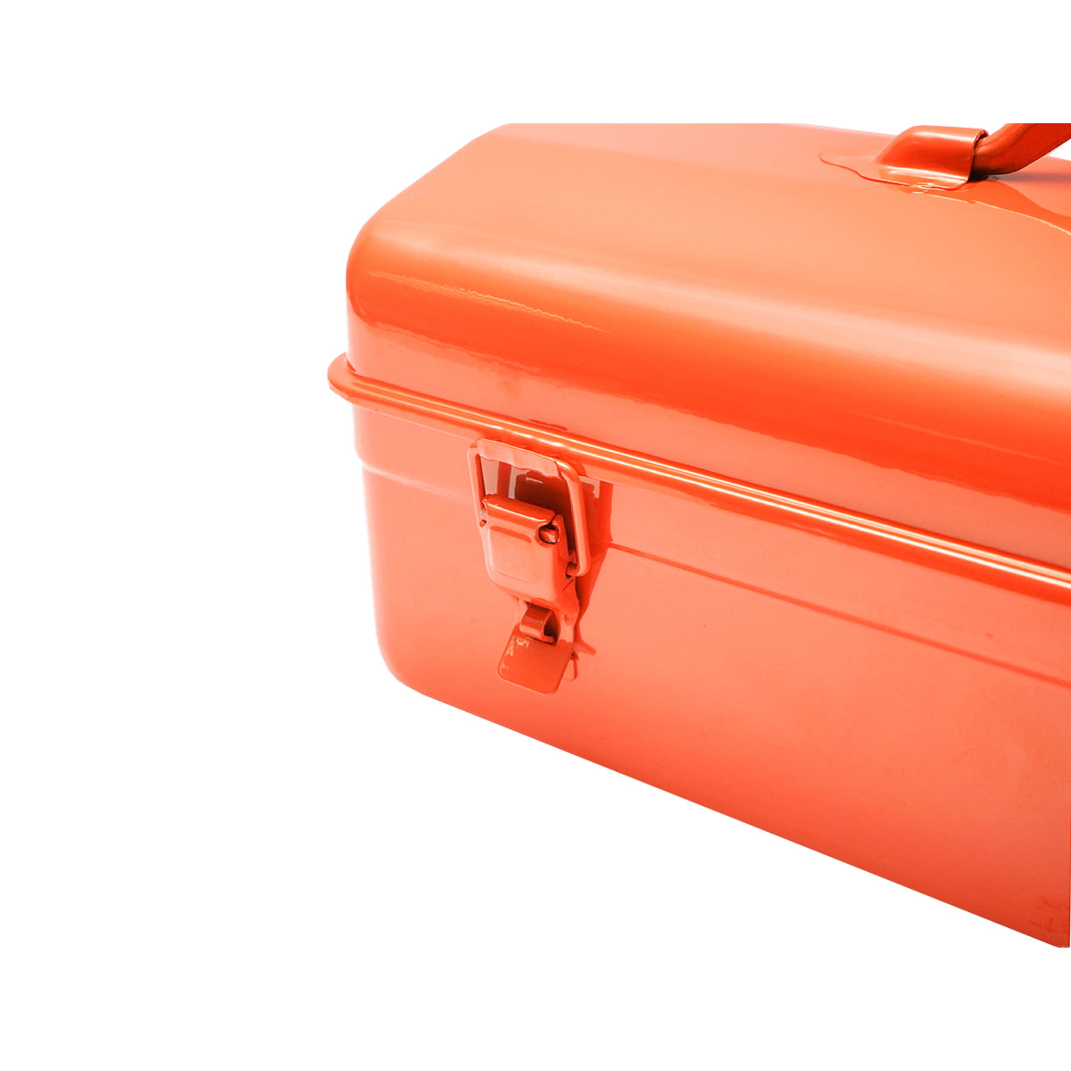 Orange metal tool box 430x200x160mm Breckner Germany
