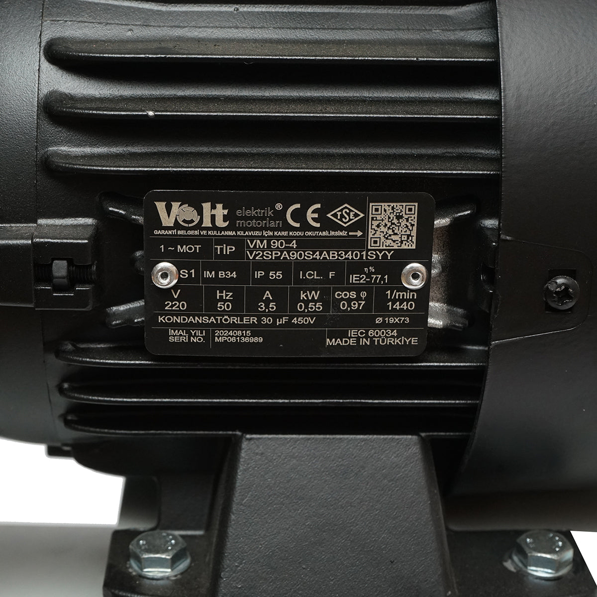 Dry vacuum pump with motor 200L/min 1450rpm and tank for milking machine cows Breckner Germany