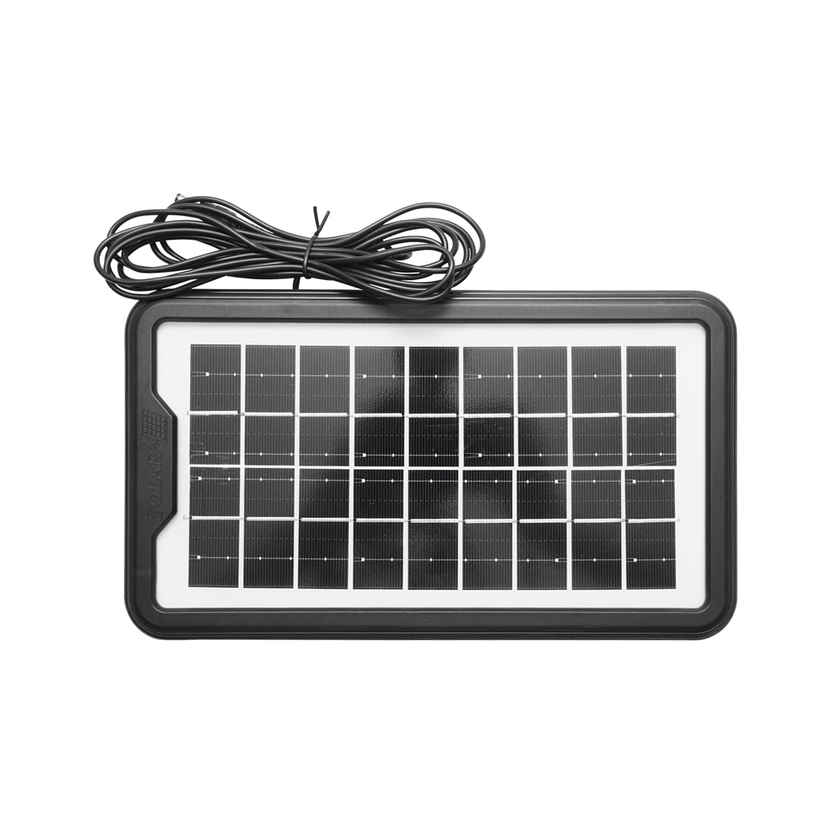 Portable LED lighting kit with 3 bulbs/projector, solar panel, and 6V, 3Ah battery for fishing camping GD-8017COB