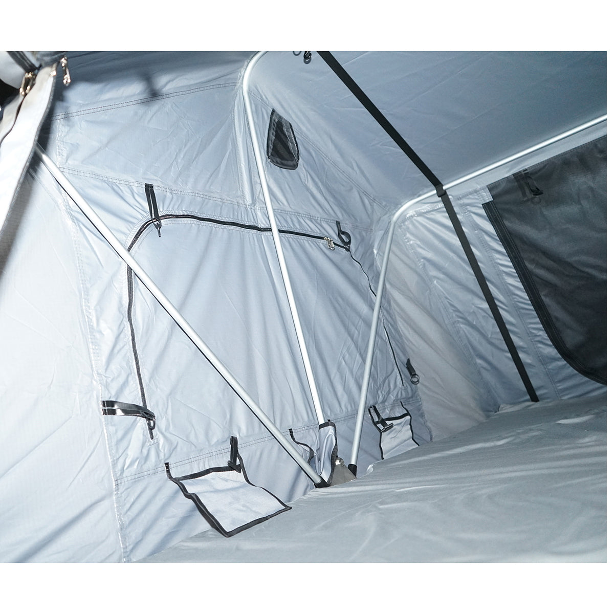 Waterproof car tent for 2 people, attachment to the ceiling with a platform and ladder