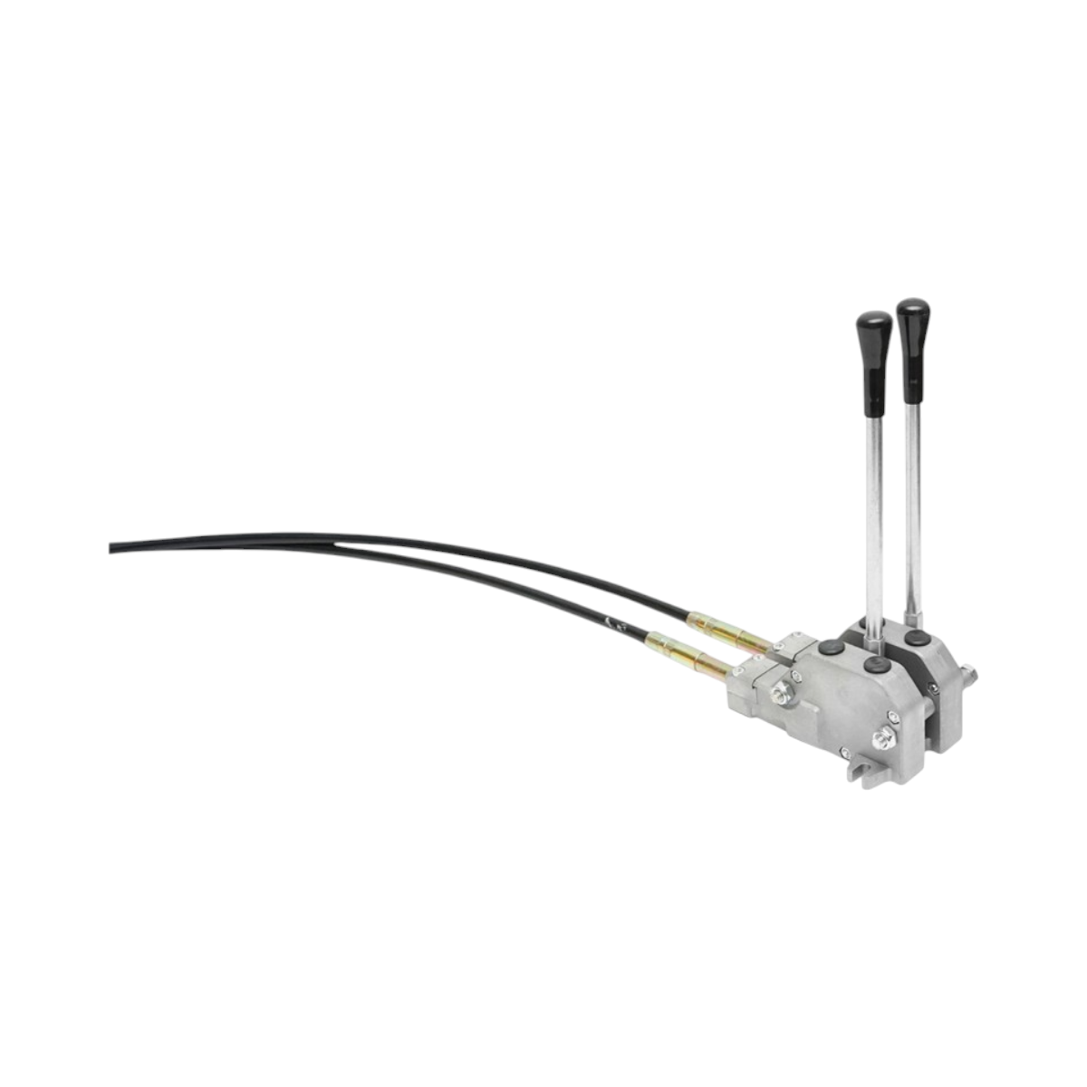 Hydraulic distributor with 2 levers, cable length 2m pressure 250 bar flow 40L/min Breckner Germany