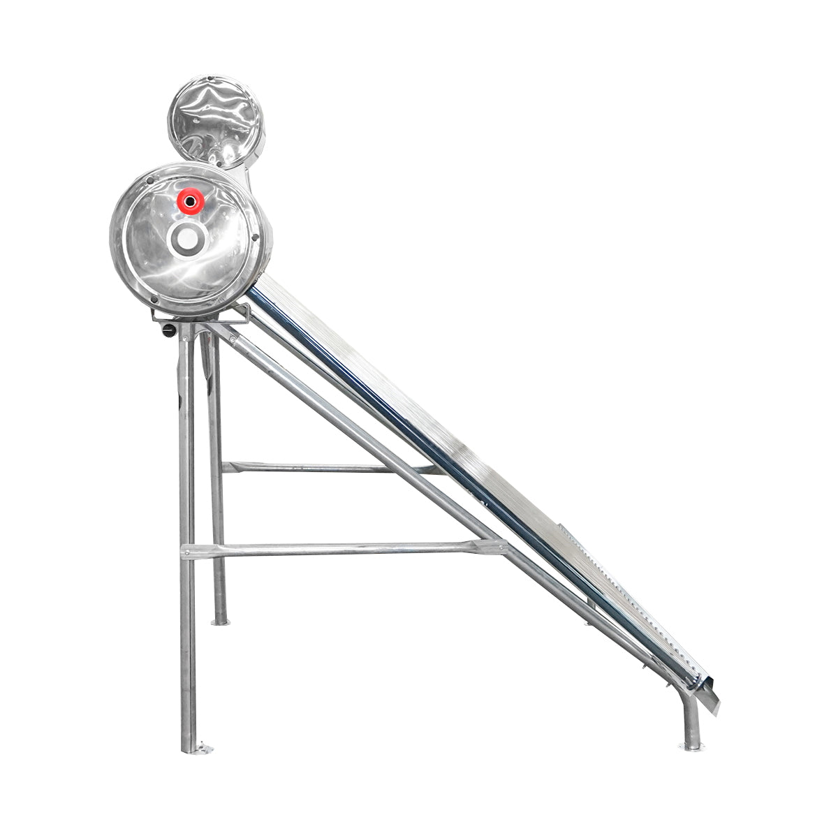 Unpressurized stainless steel solar panel with 36 tubes for hot water, 260L boiler, 2390x2200x1820mm Breckner Germany