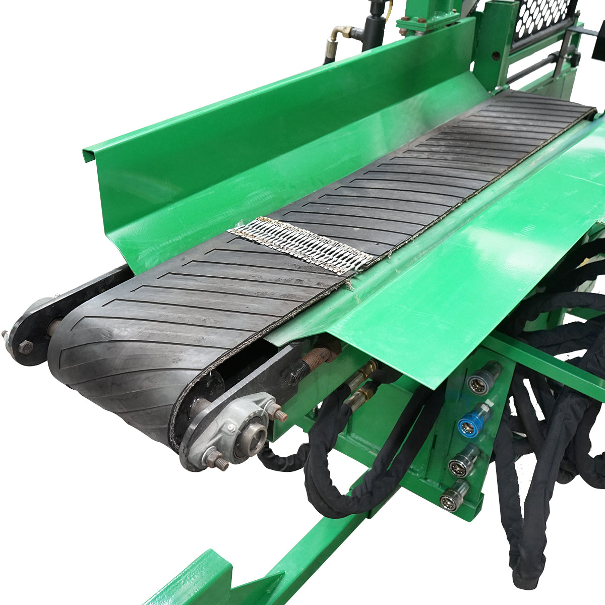 Wood splitter 16T, gasoline engine 15HP with conveyor belt and conveyor 570Kg