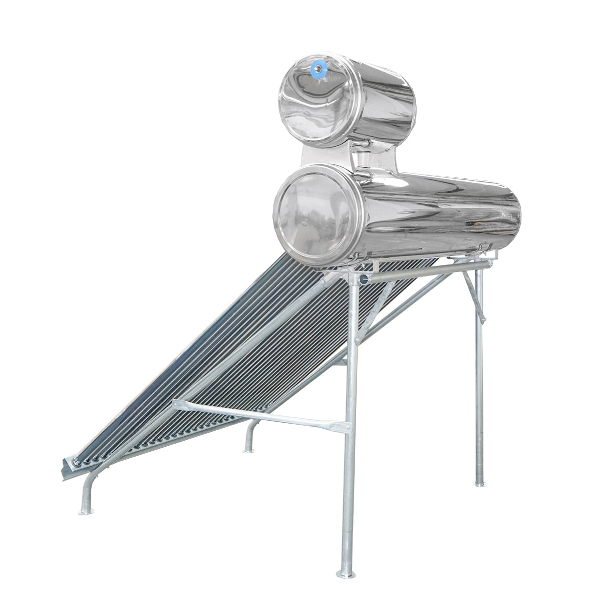 Unpressurized stainless steel solar panel with 30 tubes for hot water, 210L boiler, 2020x2200x1820mm Breckner Germany