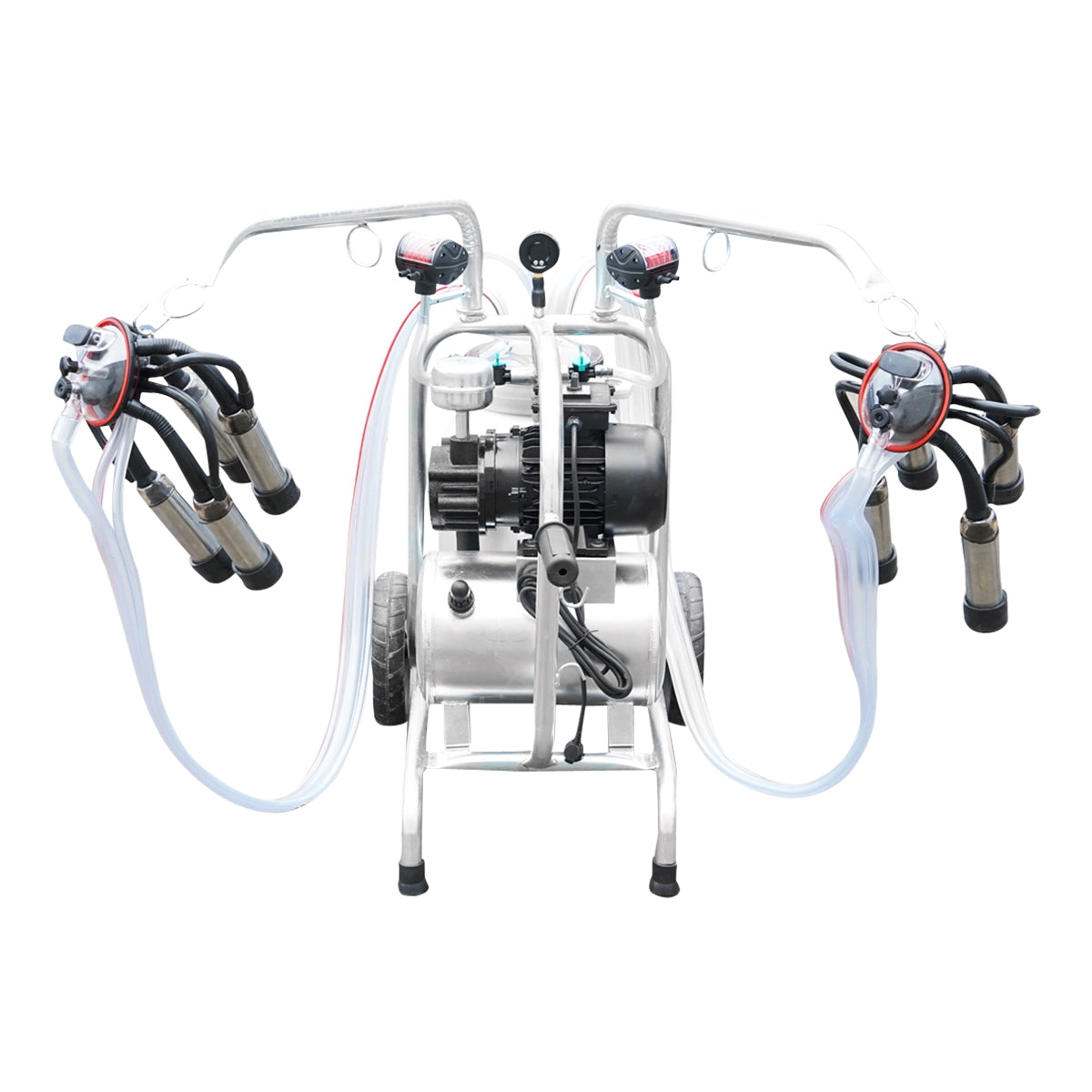 Milking machine for cows with 160cc collection group, galvanized chassis, 40L aluminum tank, 2 positions Breckner Germany