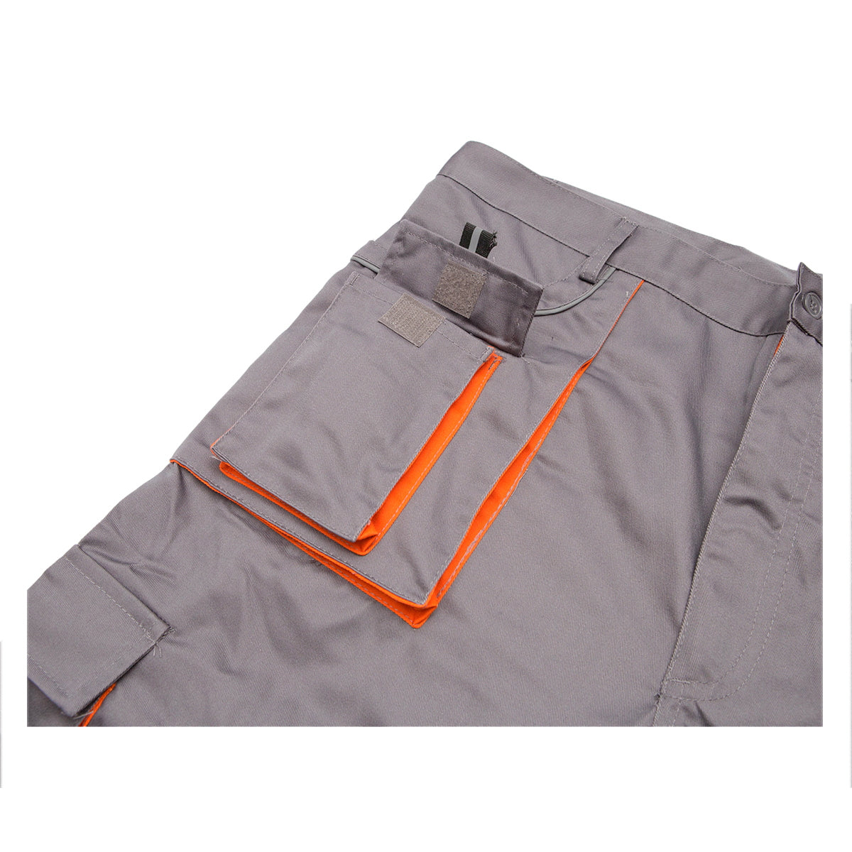 Polyester cotton work trousers 235g/m2, gray with orange size 50 Breckner Germany
