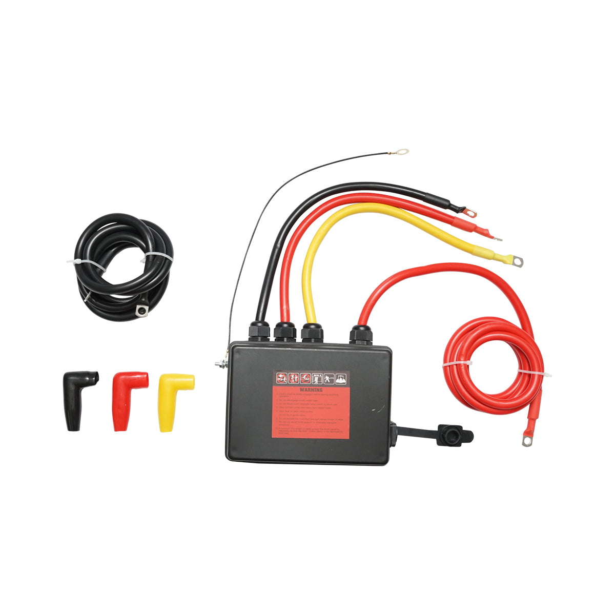 12V electric winch with remote control, 6.5 hp, 6.1T (13500lbs) steel cable 9x24m solenoid 400A Breckner Germany