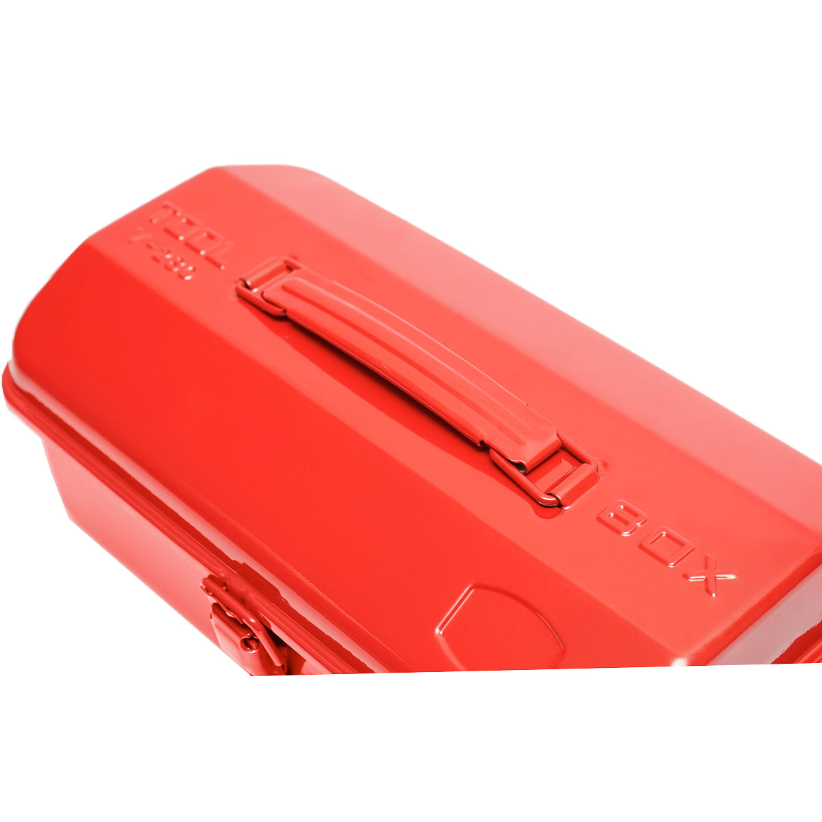 Red metal tool box 305x160x116mm Breckner Germany