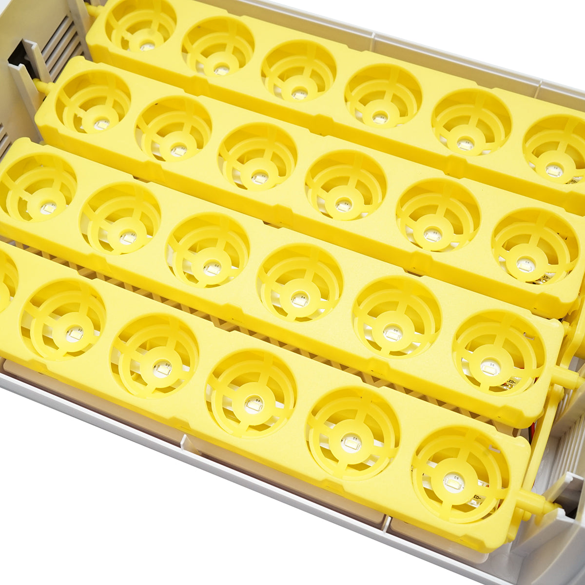 Automatic incubator 24 eggs 60W, 220V, automatic rotation, temperature control, humidity, electronic display, LED illuminated tray