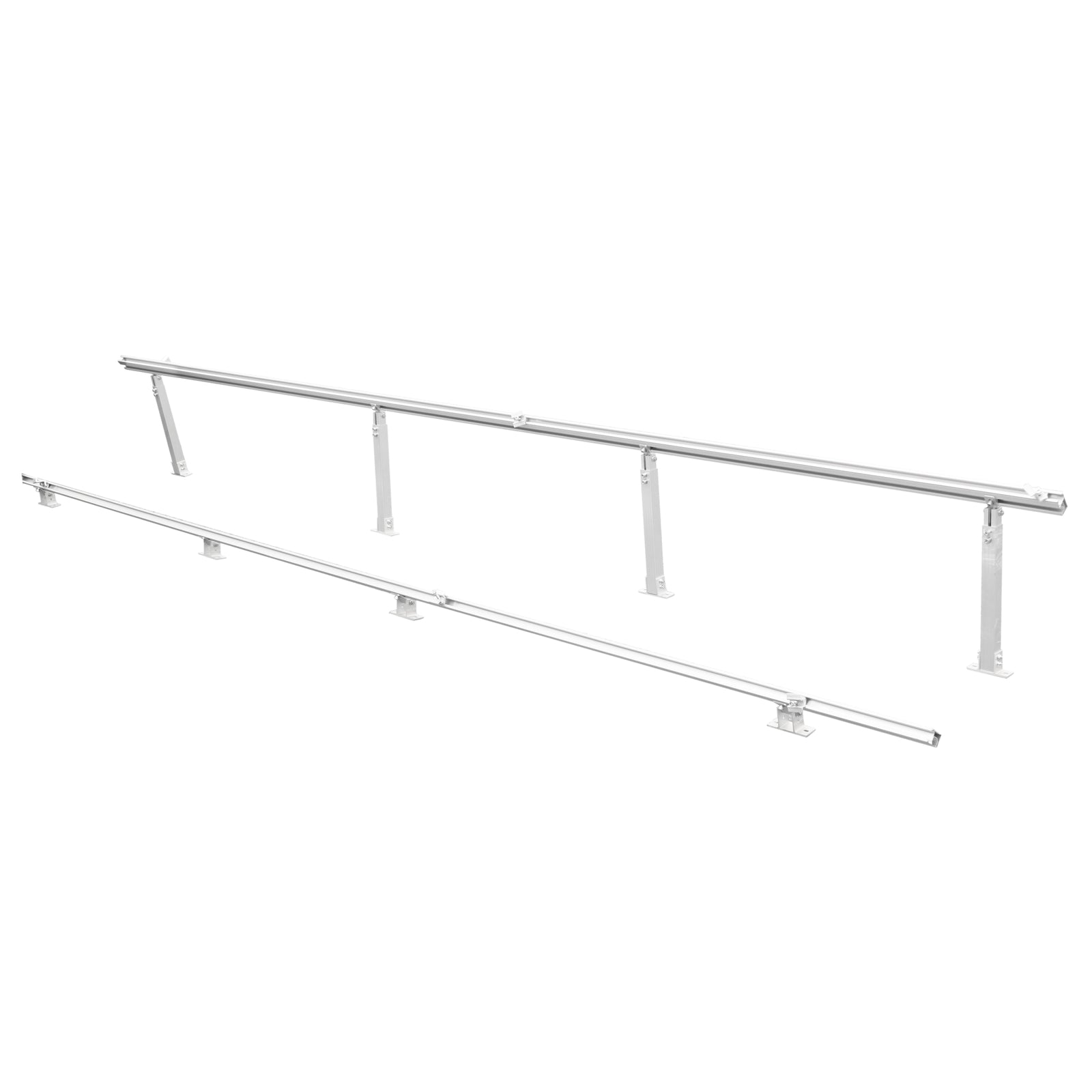 Complete mounting system, roof structure for 4 photovoltaic solar panels with adjustable angle 15-30 degrees Breckner Germany