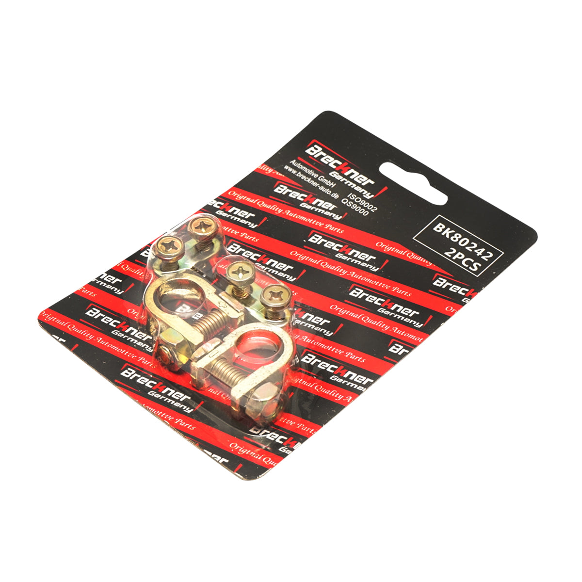 Copper battery terminal set with screw tightening Breckner Germany