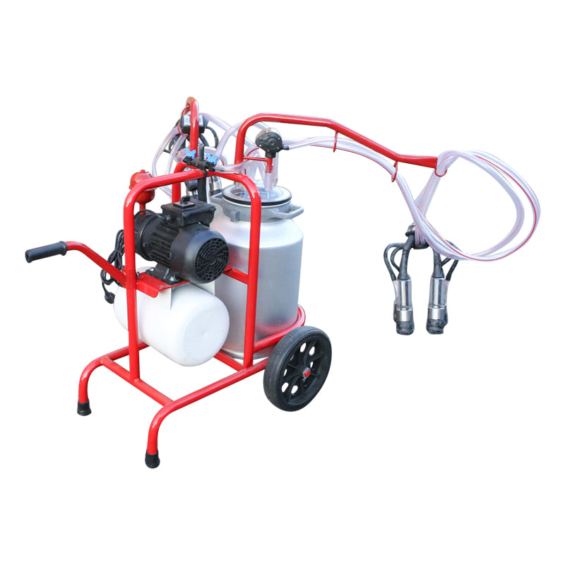 2-station milking machine, 40L aluminum tank with bottle, vacuum reservoir Breckner Germany