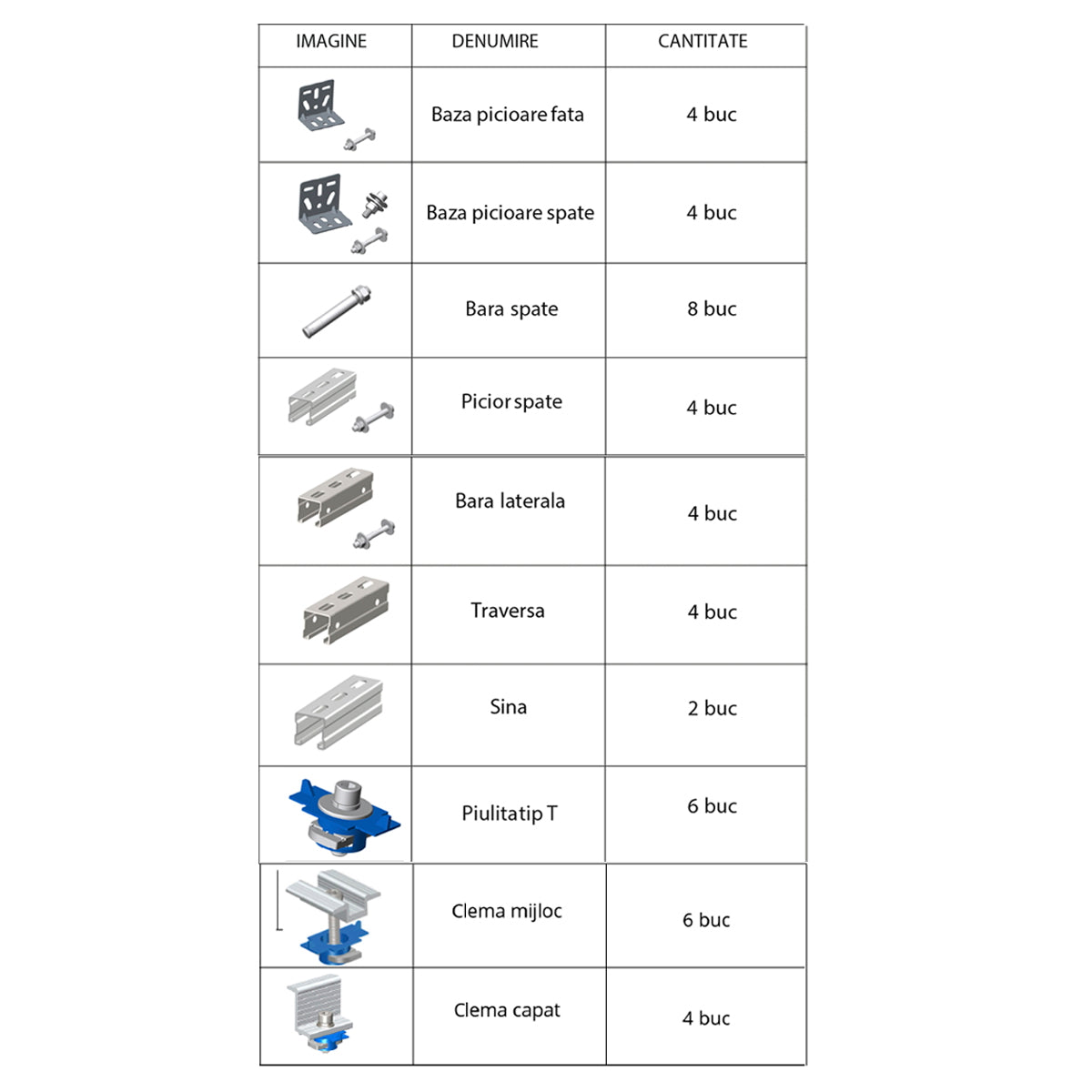 Complete mounting system, concrete structure for 4 photovoltaic solar panels at a 20-degree angle Breckner Germany