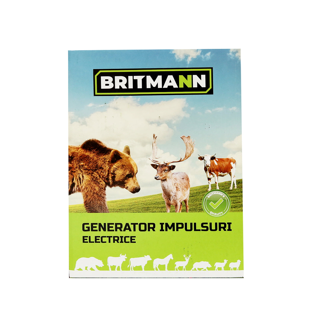 DC impulse generator 12/220V, 6.5 Joules 100km for electric fence BRITMANN